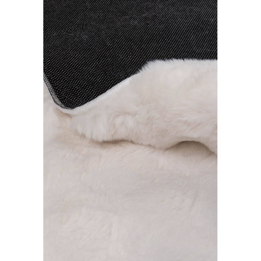 Rundt tæppe RABBIT BUBBLE 160 cm, cremefarvet