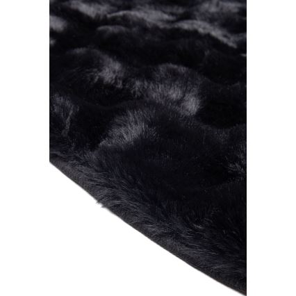 Rundt tæppe RABBIT BUBBLE 160 cm, sort