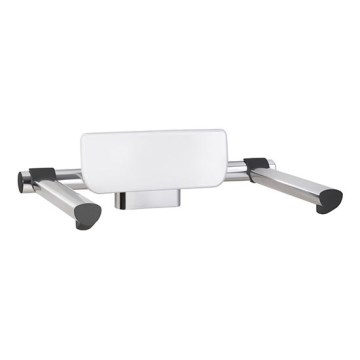 Ryglæn 60x18,5 cm sølv/hvid