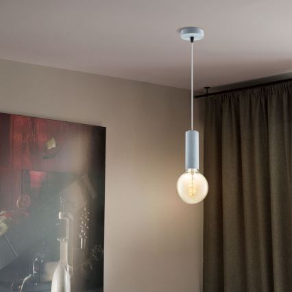 Loftlampe på kabel SAGA 1xE27/40W/230V grå