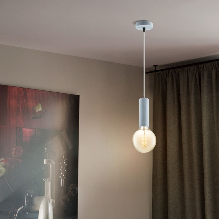 Loftlampe på kabel SAGA 1xE27/40W/230V grå
