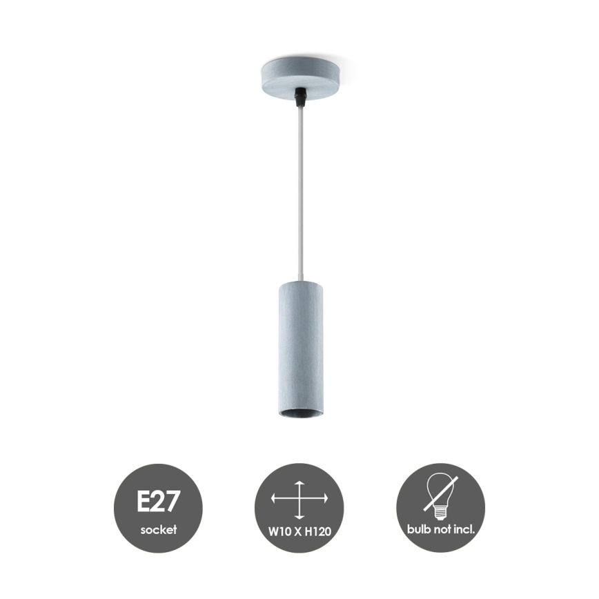 Loftlampe på kabel SAGA 1xE27/40W/230V grå