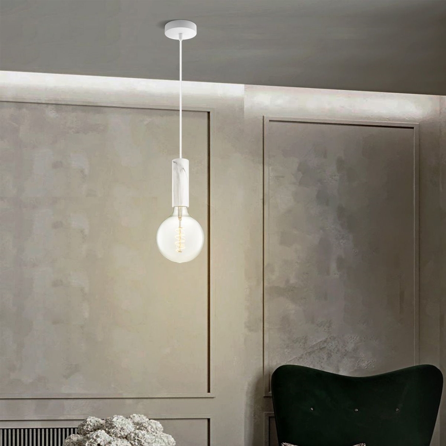 Loftlampe på kabel SAGA 1xE27/40W/230V marmor