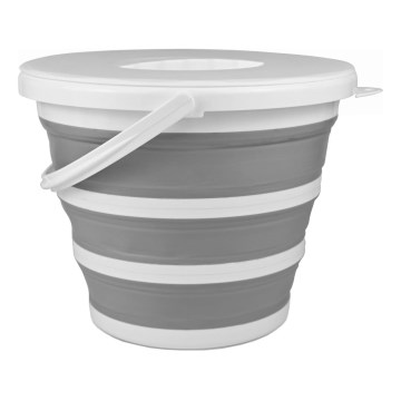 Sammenklappelig spand med låg 10 l