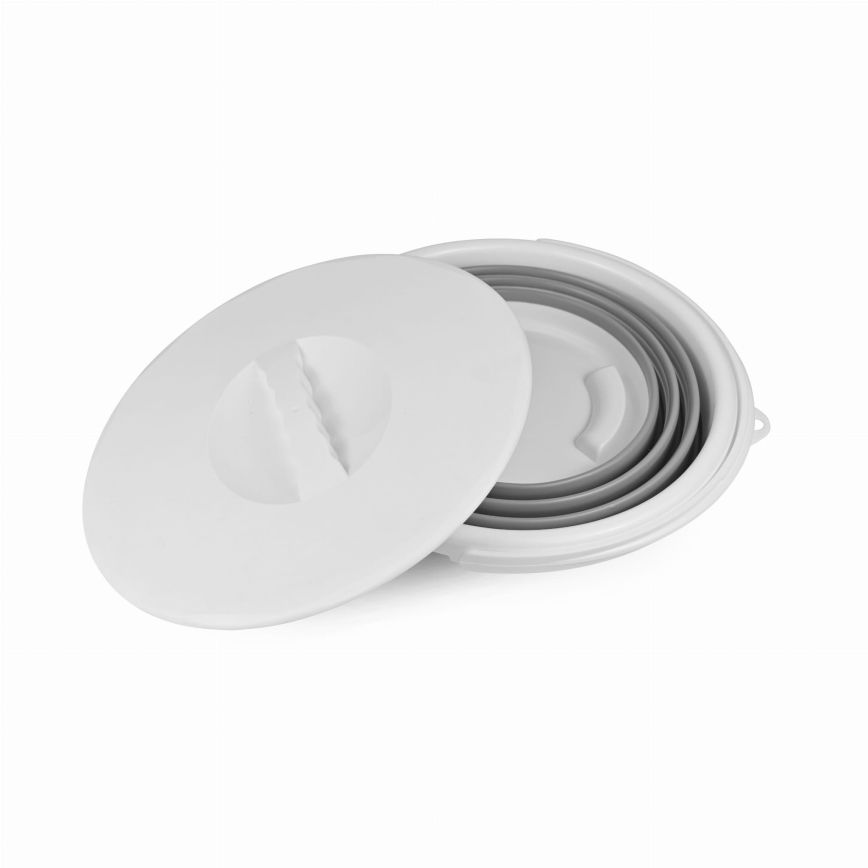 Sammenklappelig spand med låg 10 l