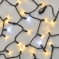 Sammenkoblingsbar lyskæde 100xLED/10m IP44 kold/varm hvid sort