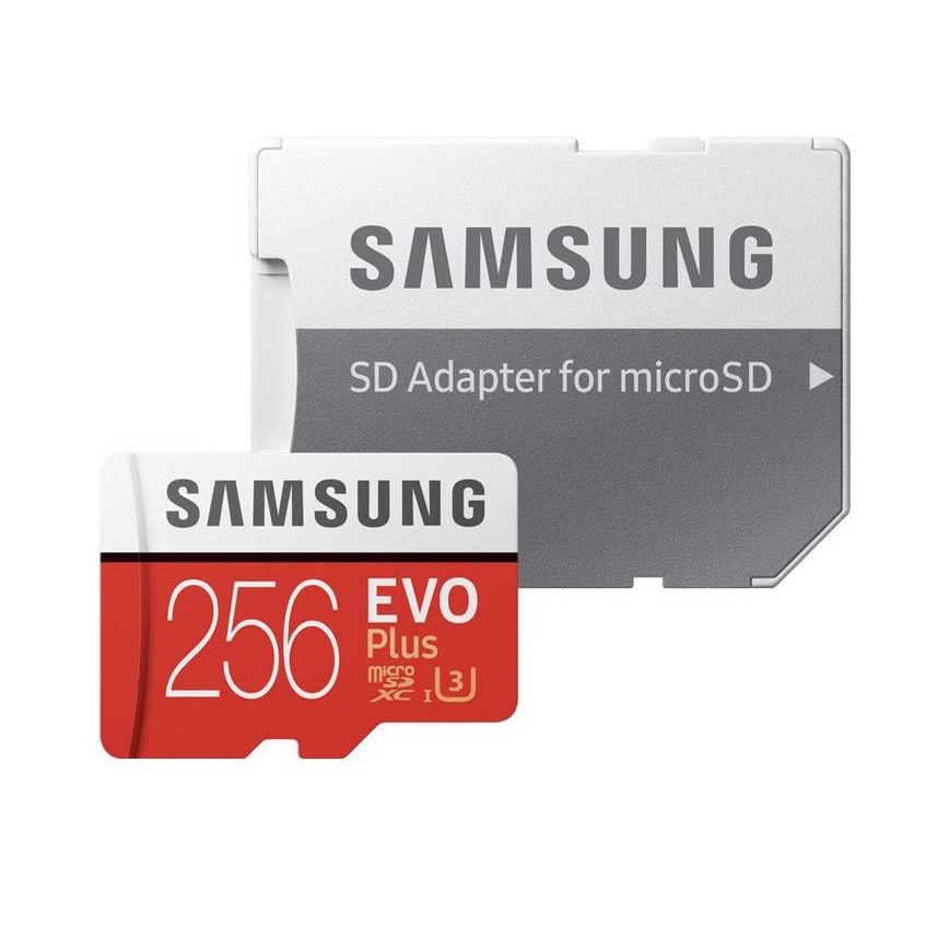 Samsung - MicroSDXC-kort 256GB EVO+ U3 100MB/s + SD-adapter