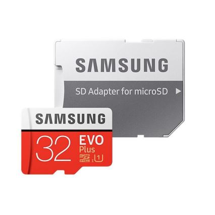 Samsung - MicroSDHC-kort 32GB EVO+ U1 95MB/s + SD-adapter