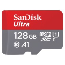 SanDisk - MicroSDXC-kort 128GB Ultra 80MB/s
