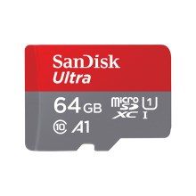 SanDisk - MicroSDXC-kort 64GB Ultra 80MB/s