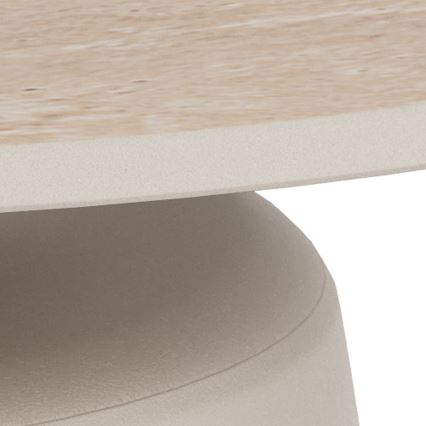 SANTORINI sofabord Ø 70 cm beige/grå/keramik