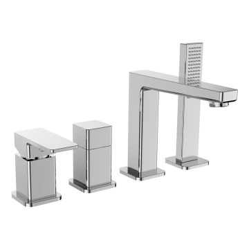 Sapho - 4-huls badekararmatur TURSI, poleret krom