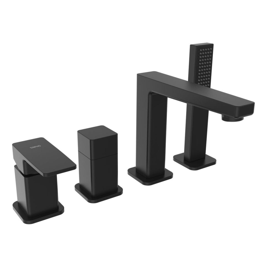 Sapho - Badekararmatur 4-huls TURSI mat sort