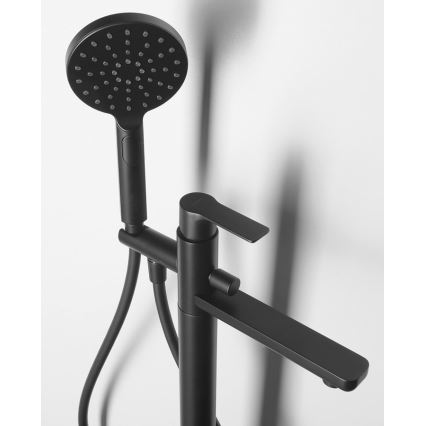 Sapho - Badekarssæt med blandingsbatteri PAX mat sort