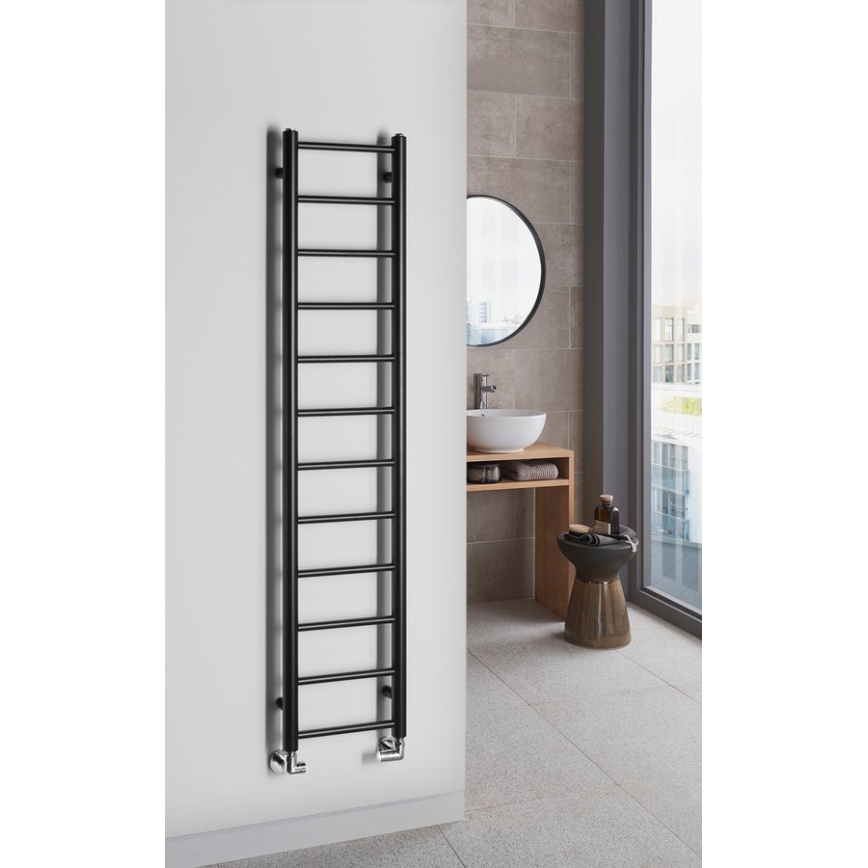 Sapho - Badeværelsesradiator DINA 138x30 cm mat sort