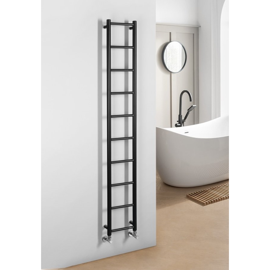 Sapho - Badeværelsesradiator DINA 168x25 cm mat sort