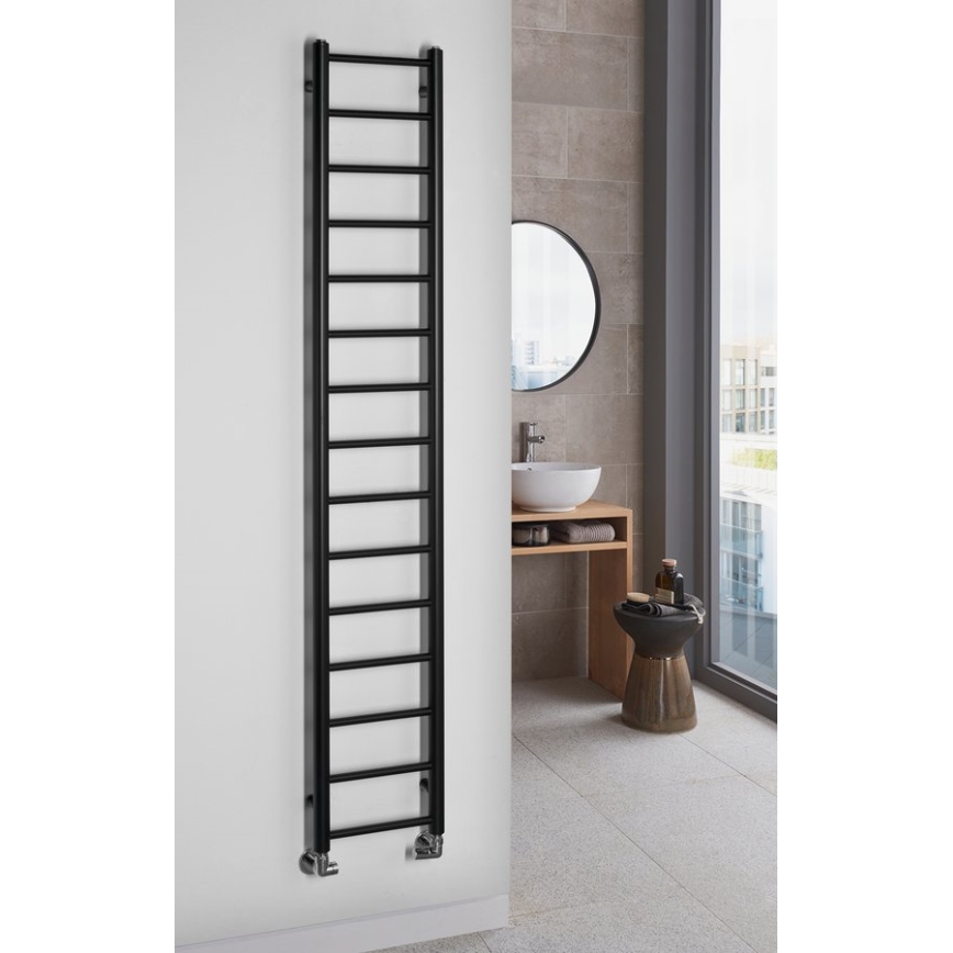 Sapho - Badeværelsesradiator DINA 174x30 cm mat sort