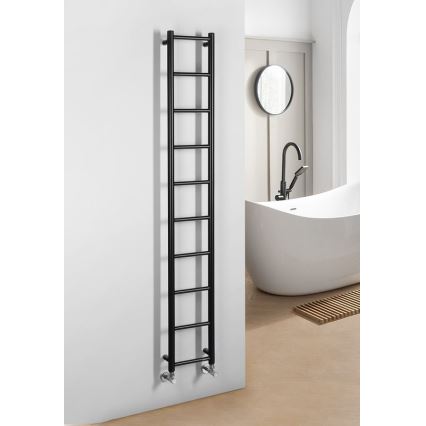 Sapho - Badeværelsesradiator DINA 282W 25x168 cm mat sort