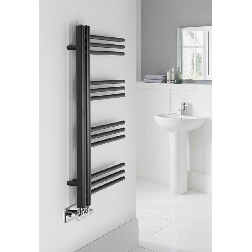 Sapho - Badeværelsesradiator DORLION 90x50 cm mat sort