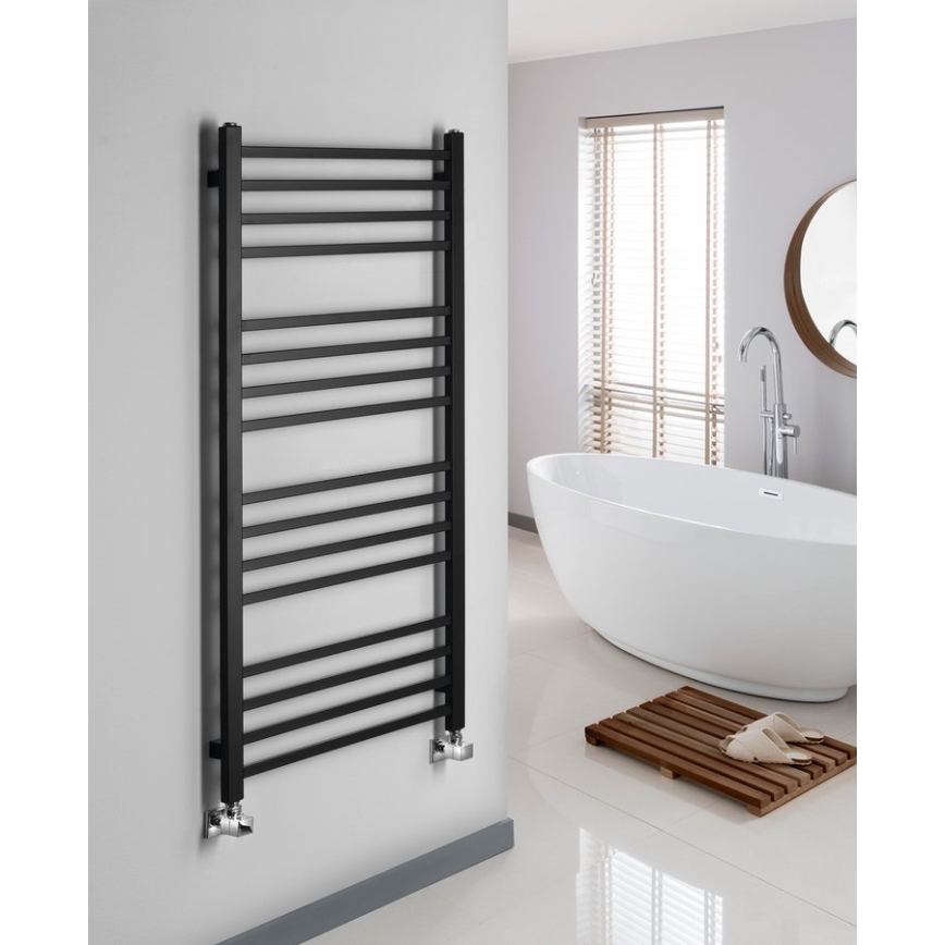 Sapho - Badeværelsesradiator METRO 120x50 cm mat sort