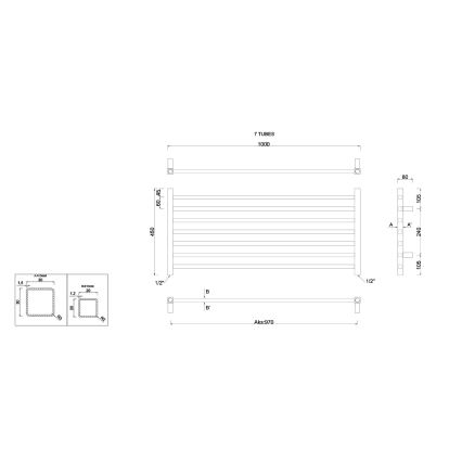 Sapho - Badeværelsesradiator METRO 45x100 cm poleret krom