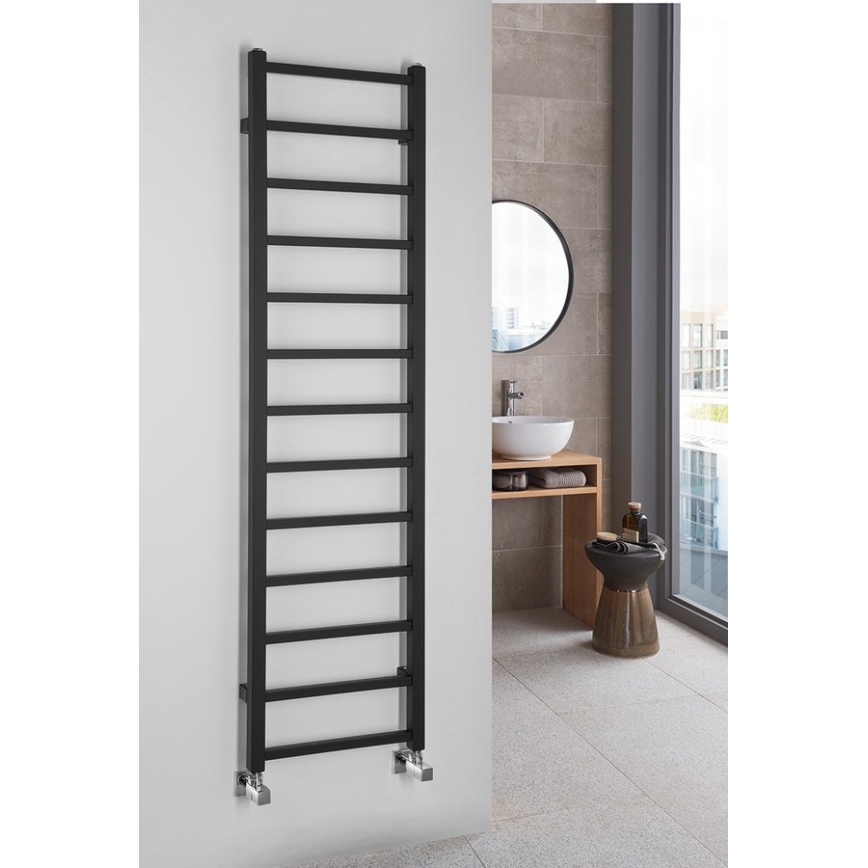 Sapho - Badeværelsesradiator METRO DOS 323W 40x150 cm mat sort