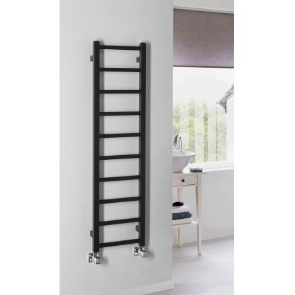 Sapho - Badeværelsesradiator METRO LIGHT 114x30cm mat sort
