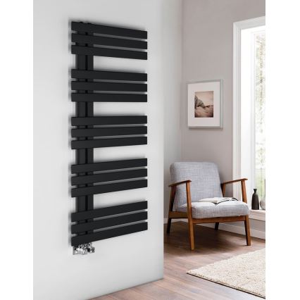 Sapho - Badeværelsesradiator SILVANA 124x50 cm mat sort