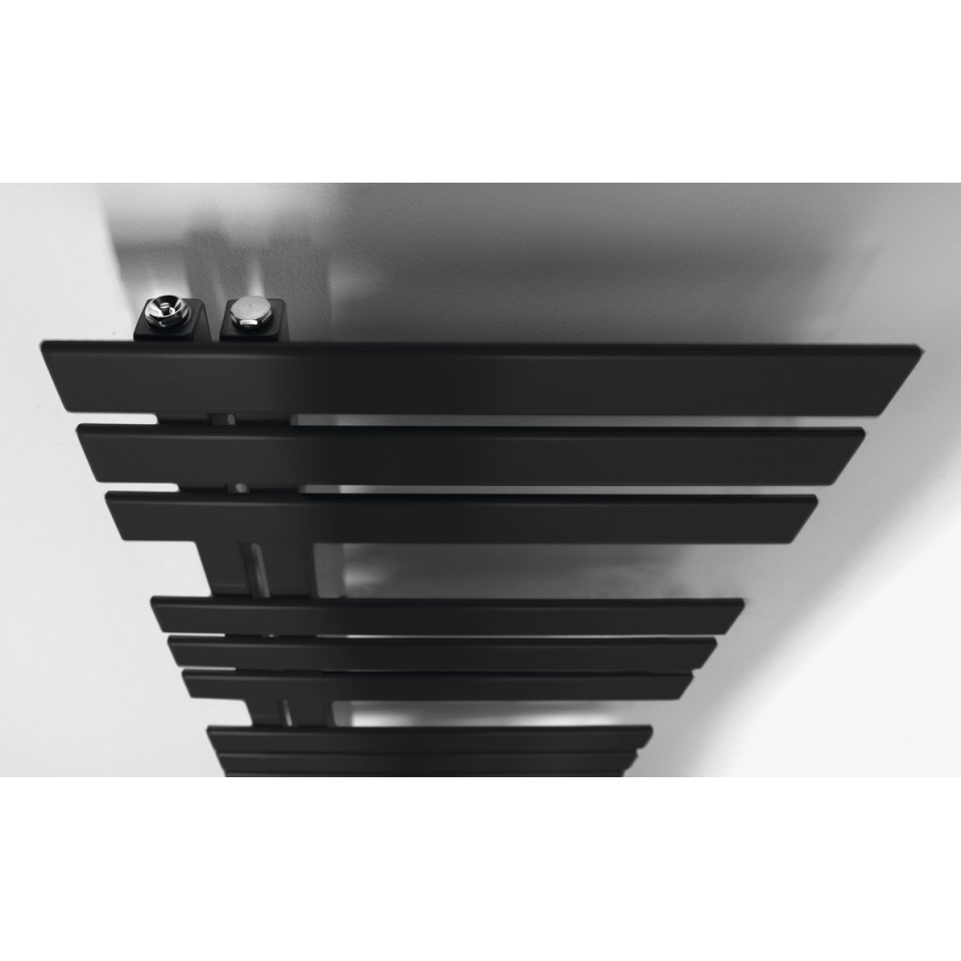 Sapho - Badeværelsesradiator SILVANA 124x50 cm mat sort