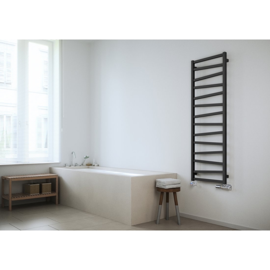 Sapho - Badeværelsesradiator ZIG 110x50 cm antracit