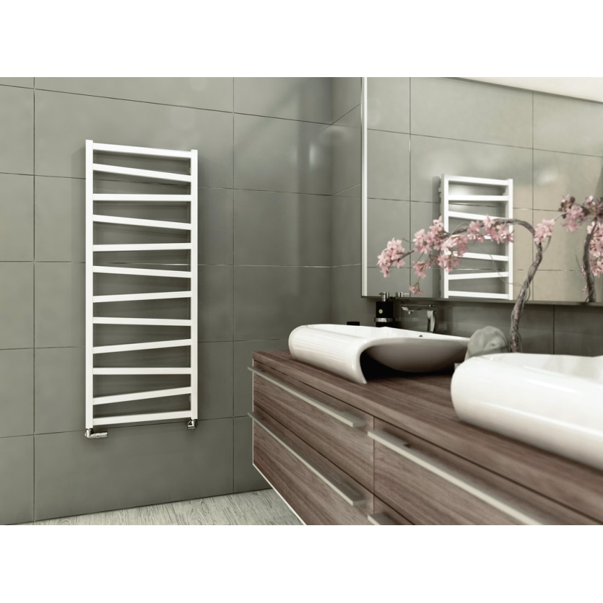 Sapho - Badeværelsesradiator ZIG 133x50 cm hvid