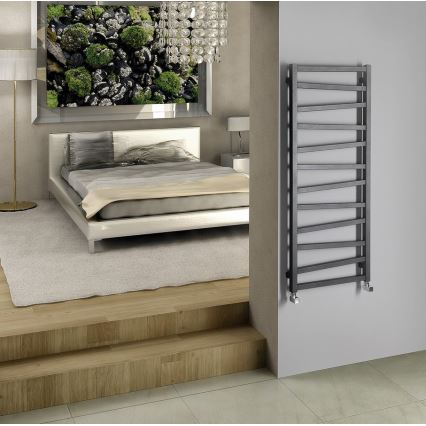 Sapho - Badeværelsesradiator ZIG 490W/230V 50x133 cm antracit