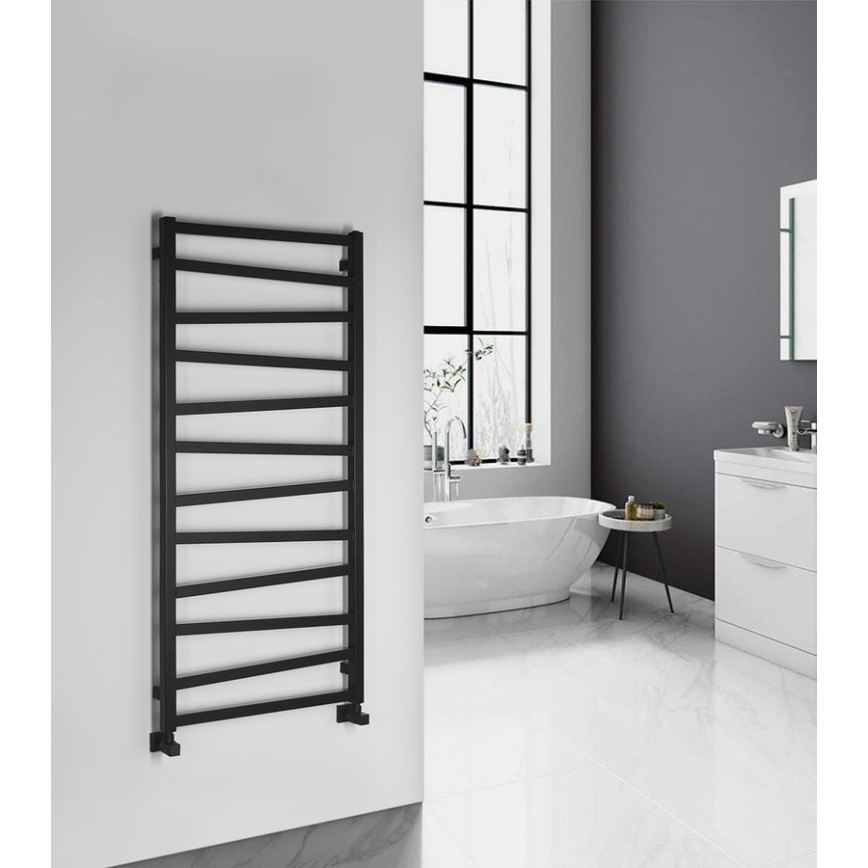 Sapho - Badeværelsesradiator ZIG 601W/230V 60x133 cm sort