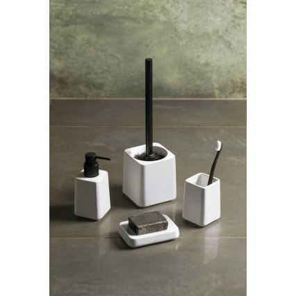 Sapho - Badeværelsessæt 4 stk hvid/sort