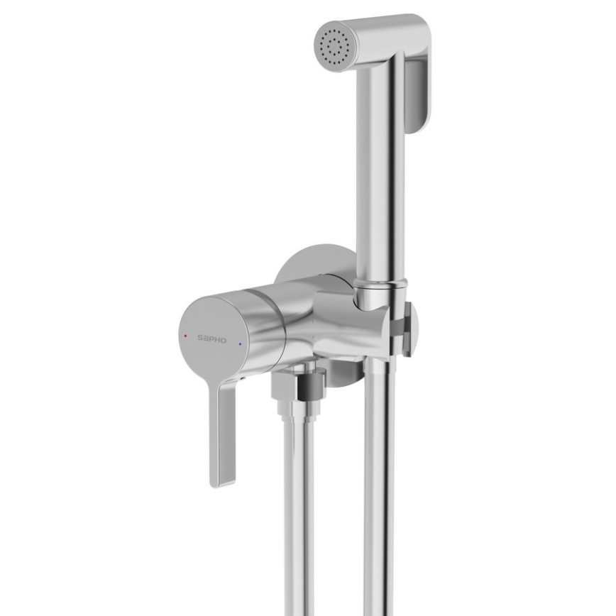 Sapho - Bidethane med bruser til skjult installation ICONIC rund/skinnende krom