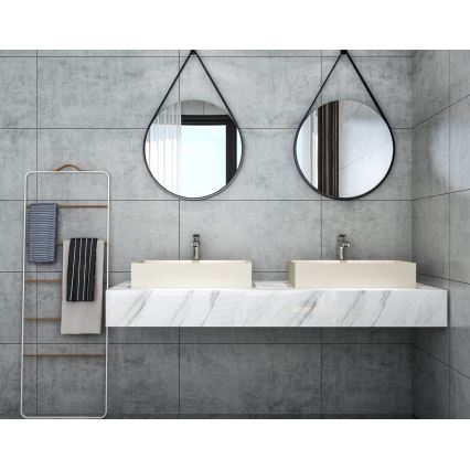 Sapho - Bordmonteret håndvask 58x36 cm beton/beige