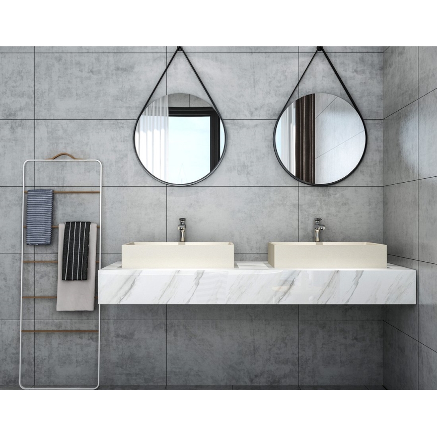 Sapho - Bordmonteret håndvask 58x36 cm beton/beige