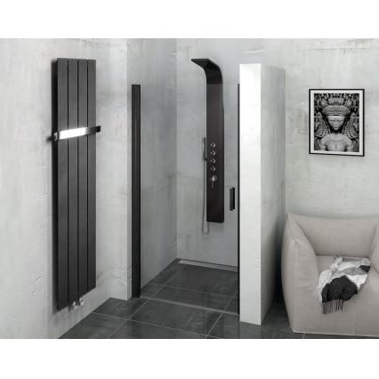 Sapho - COLONNA badeværelsesradiator 180x29 cm, sort