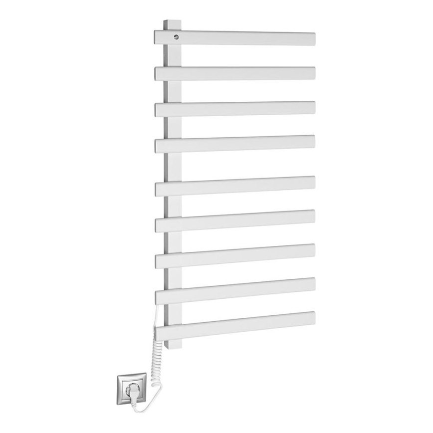 Sapho - Elektrisk håndklædeholder ELCOR 128W/230V 92 cm mat hvid venstre