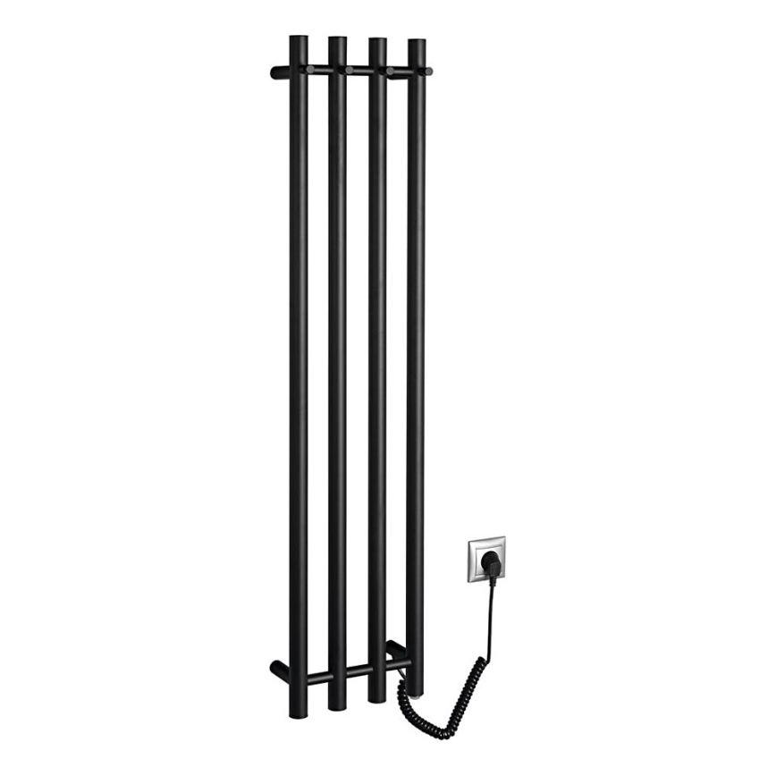 Sapho - Elektrisk håndklædeholder PAPINADO 85W/230V 120 cm mat sort højre