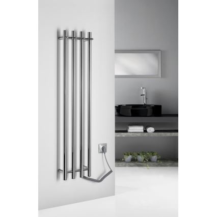 Sapho - Elektrisk håndklædeholder PAPINADO 85W/230V 120 cm skinnende krom højre