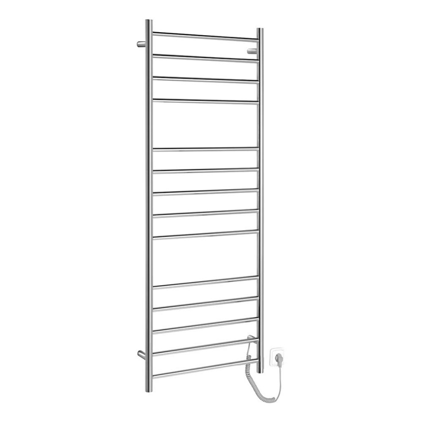Sapho - Elektrisk håndklædeholder REDONDO 130W/230V 150 cm skinnende krom højre rund