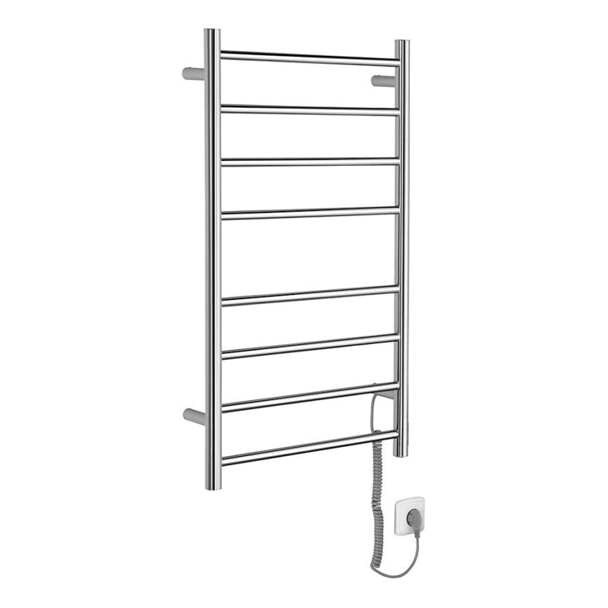 Sapho - Elektrisk håndklædeholder REDONDO 75W/230V 90 cm skinnende krom højre rund
