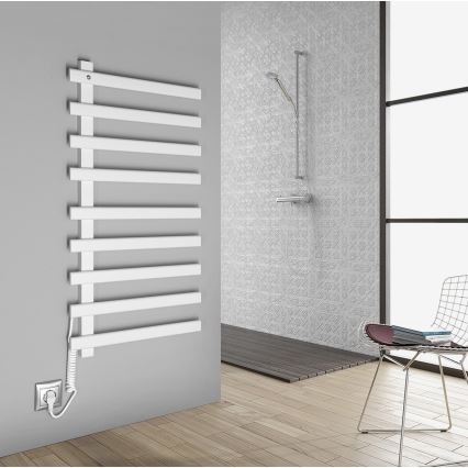 Sapho - Elektrisk håndklædetørrer ELCOR 128W 92x48 cm mat hvid