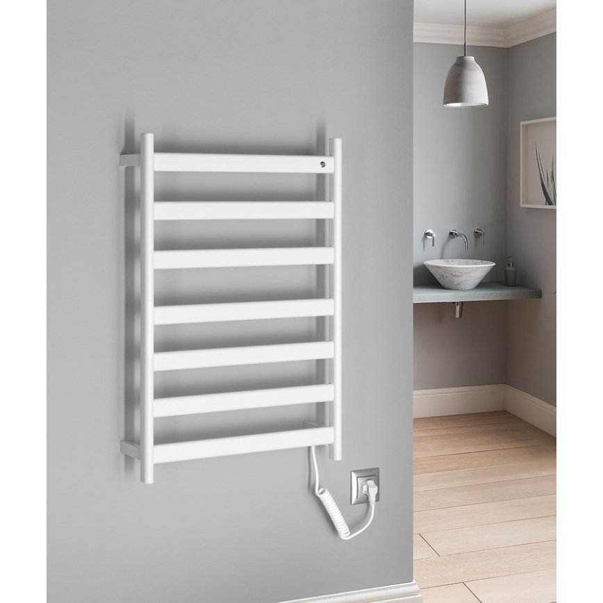 Sapho - Elektrisk håndklædetørrer ELIAS 105W 73x49 cm mat hvid