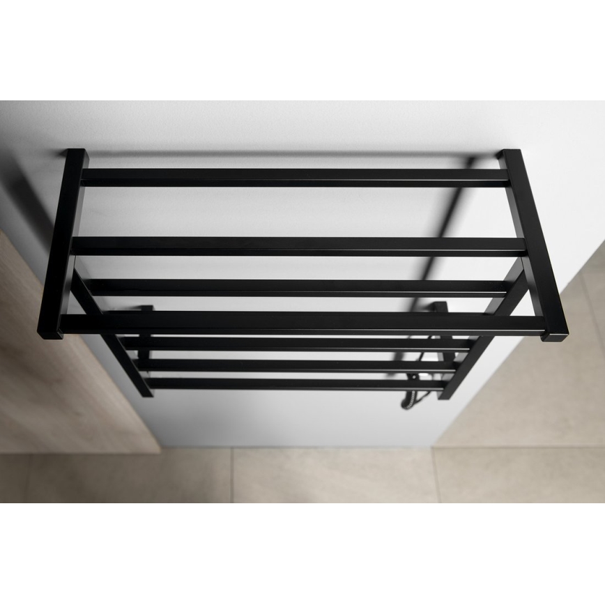 Sapho - Elektrisk håndklædetørrer ELZOR 60W 47x50 cm mat sort