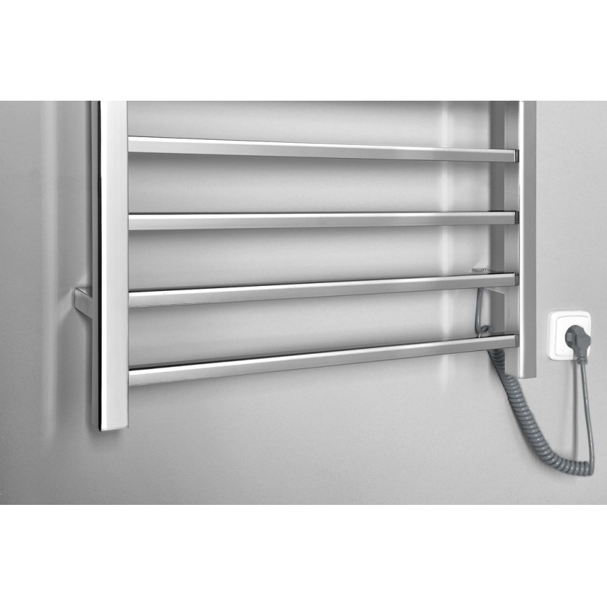 Sapho - Elektrisk håndklædetørrer ESKINADO 130W 150x60 cm rustfrit stål/poleret krom