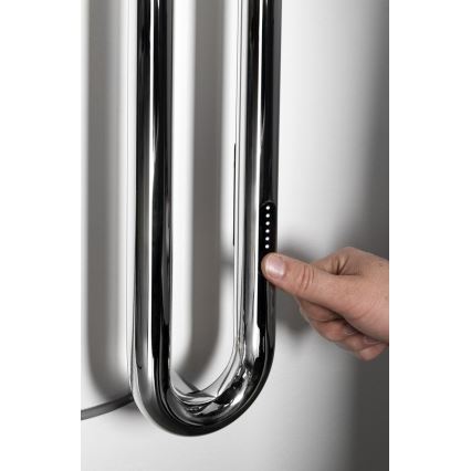 Sapho - Elektrisk håndklædetørrer med timer DUOPASSO 45 W 170x12 cm poleret krom