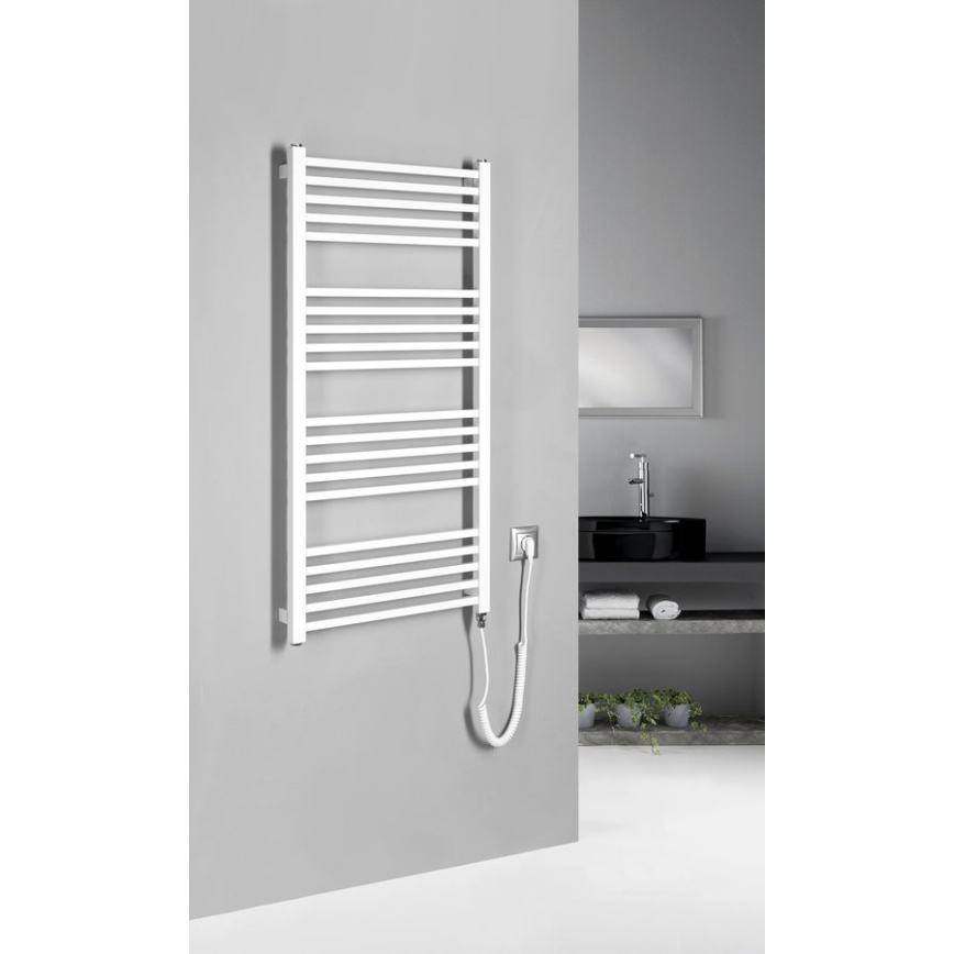 Sapho - Elektrisk håndklædetørrer METRO-E 400W 106x50 cm hvid