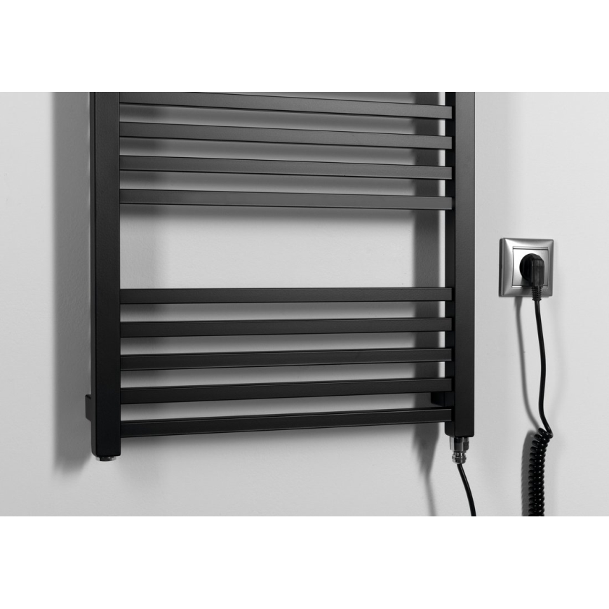 Sapho - Elektrisk håndklædetørrer METRO-E 400W 106x50 cm mat sort